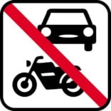 Motorkørsel forbudt - piktogram skilt