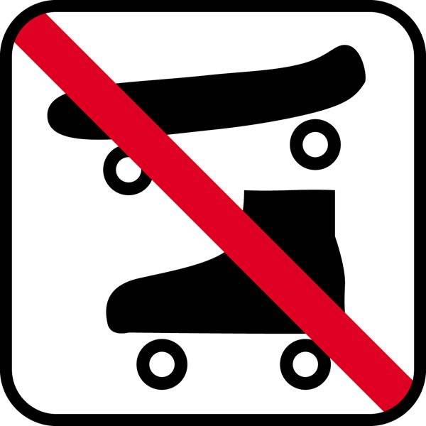 Skateforbud - piktogram skilt