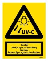 Advarselsskilt - UV-c stråling
