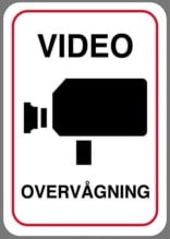 Videoovervågningsskilt