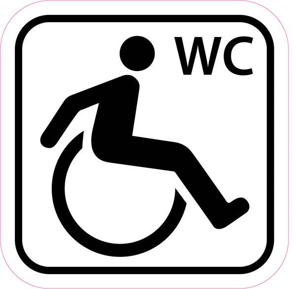 Handicap WC piktogram skilt