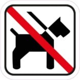 Hunde forbudt piktogram skilt