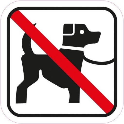 Hunde forbuds piktogram skilt