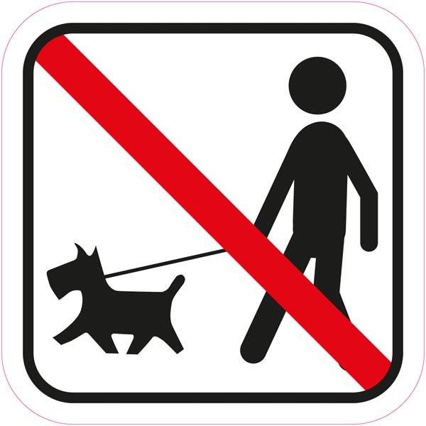 Hunde adgang forbudt piktogram skilt