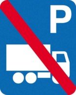 Parkerings skilt P Lastbil forbud skilt