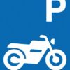 Parkerings skilt  P motorcykel skilt