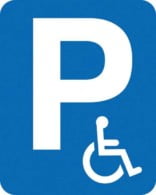 Parkerings skilt P Handicap skilt