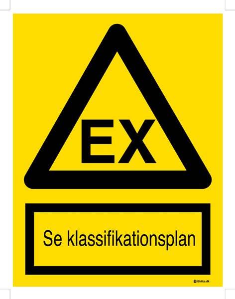 Advarselsskilt - EX Se klassifikationsplan