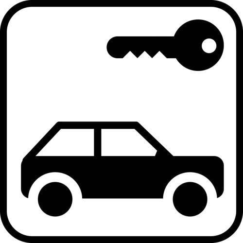 Bil nøgle - piktogram skilt