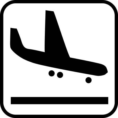 Fly lander - piktogram skilt