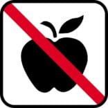 Frugt forbud - piktogram skilt