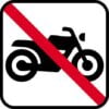 Motorcykel forbud - piktogram skilt