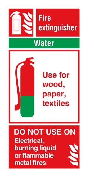 Fire Extinguisher Water: Brandskilt Fire Extinguisher Water: Brandskilt