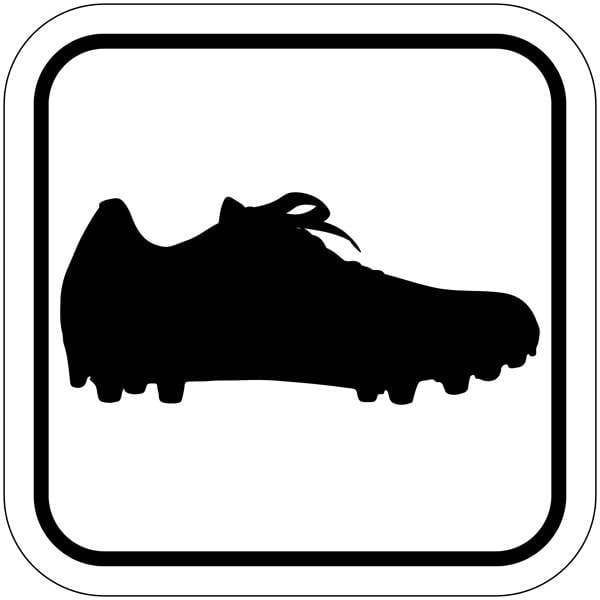 Fodboldstøvle piktogram skilt