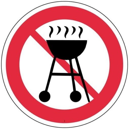 Grill  forbudsskilt