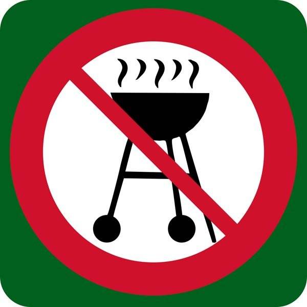 Grill forbudt skilt