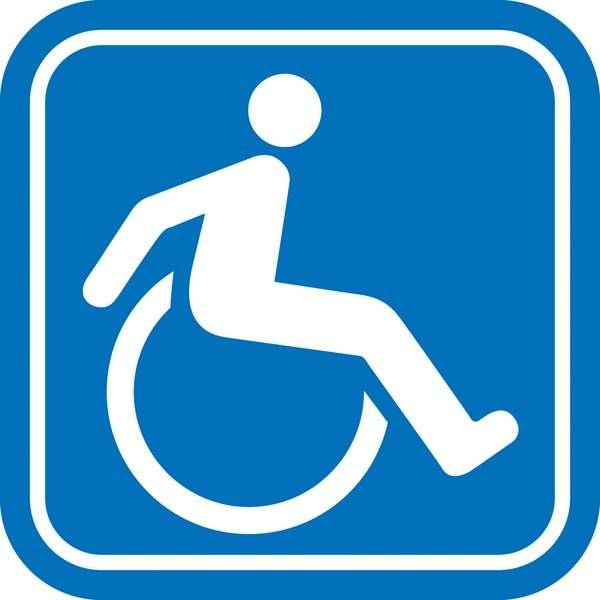 Handicap toilet piktogram skilt