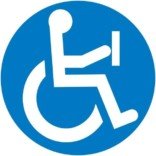 Handicap-knap skilt