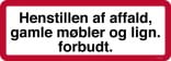 Affald skilte