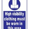 High Visibility Clothing Must Be Worn: Påbudsskilt