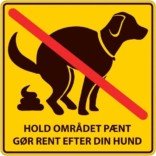 Hundelorteforbudsskilt hold området pænt