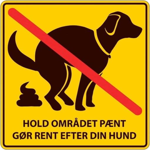 Hundelorteforbudsskilt hold området pænt
