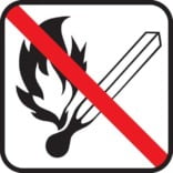 Ild forbudt - piktogram skilt