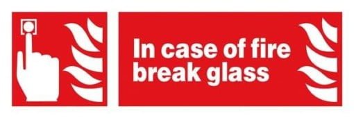 In Case Of Fire Break Glass: Brandskilt