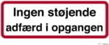 Støj forbudt skilte