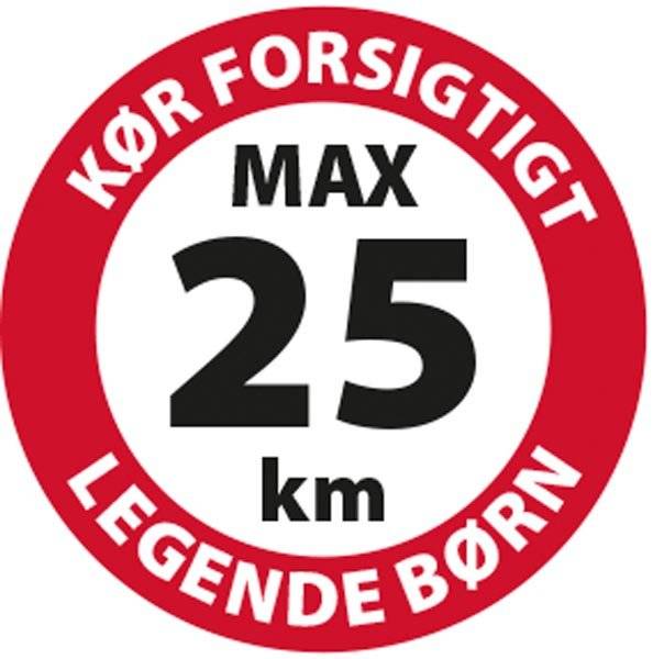Kør forsigtigt max 25 km legende børn Skilt