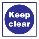 Keep Clear Påbudsskilt