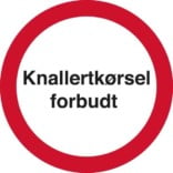 Knallertkørsel forbudt Skilt
