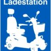 Ladestation scooter skilt