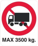 Lastbil forbud max3500 kg skilt