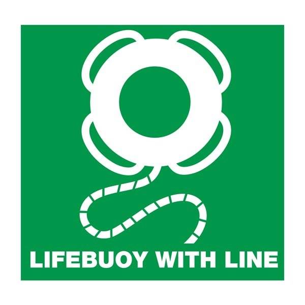 Lifebuoy with line: Redningsskilt