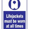Lifejacket Must Be Worn: Påbudsskilt