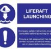 Liferaft Launching Påbudsskilt