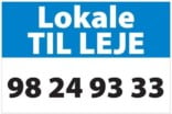 Lokale Til leje. Skilt