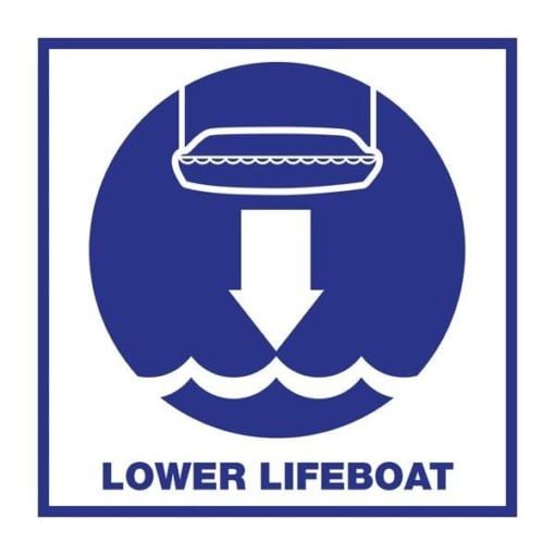 Lower Lifeboat: Redningsskilt