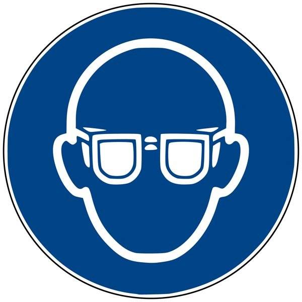 M004 ISO 7010 Brille. Påbudsskilt M004 ISO 7010 Brille. Påbudsskilt