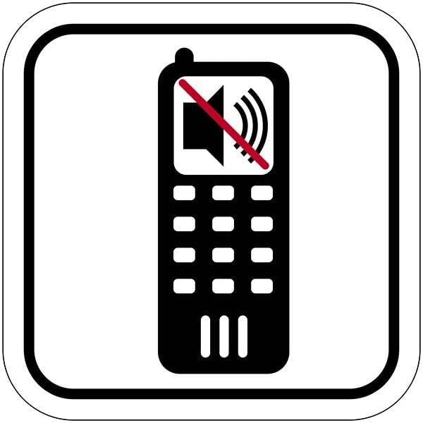 Mobil lyd forbuds piktogram skilt