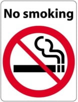 No smoking. Rygerskilt