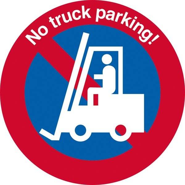 No truck parking! P forbudsskilt No truck parking! P forbudsskilt