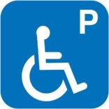 P handicap. Piktogram skilt