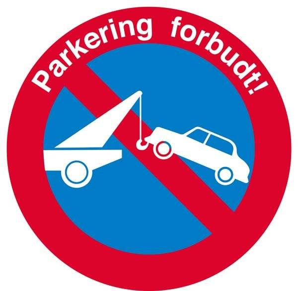 Parkering  forbudt Skilt