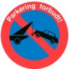Parkering  forbudt Skilt