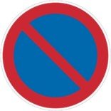 Parkeringforbudtskilt. Forbudsskilt