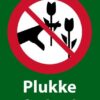 Plukke forbud forbudsskilt