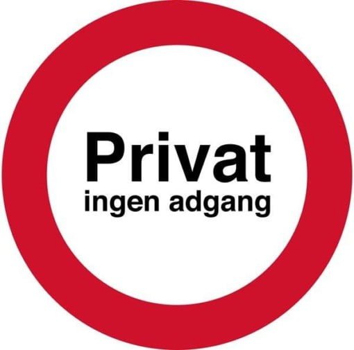 Privat ingen adgang forbudt