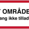 Privat område gennemgang ikke tilladt. Trafikskilt